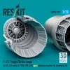 RESKIT RSU72-0297 F‑15 Eagle/Strike Eagle (A, B, C, D, E early, J) F100-PW-220 open exhaust nozzles for Academy kit (3D Printed) (1/72)